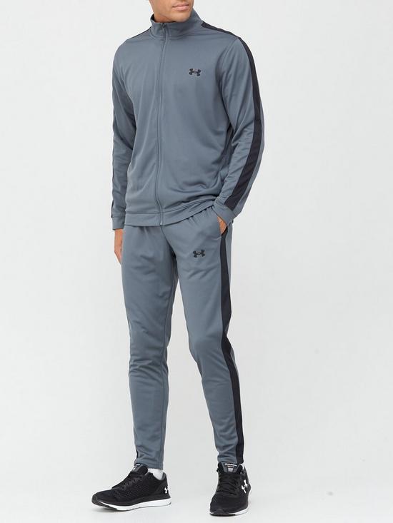 front image of under-armour-training-knitnbsptracksuit-greyblack