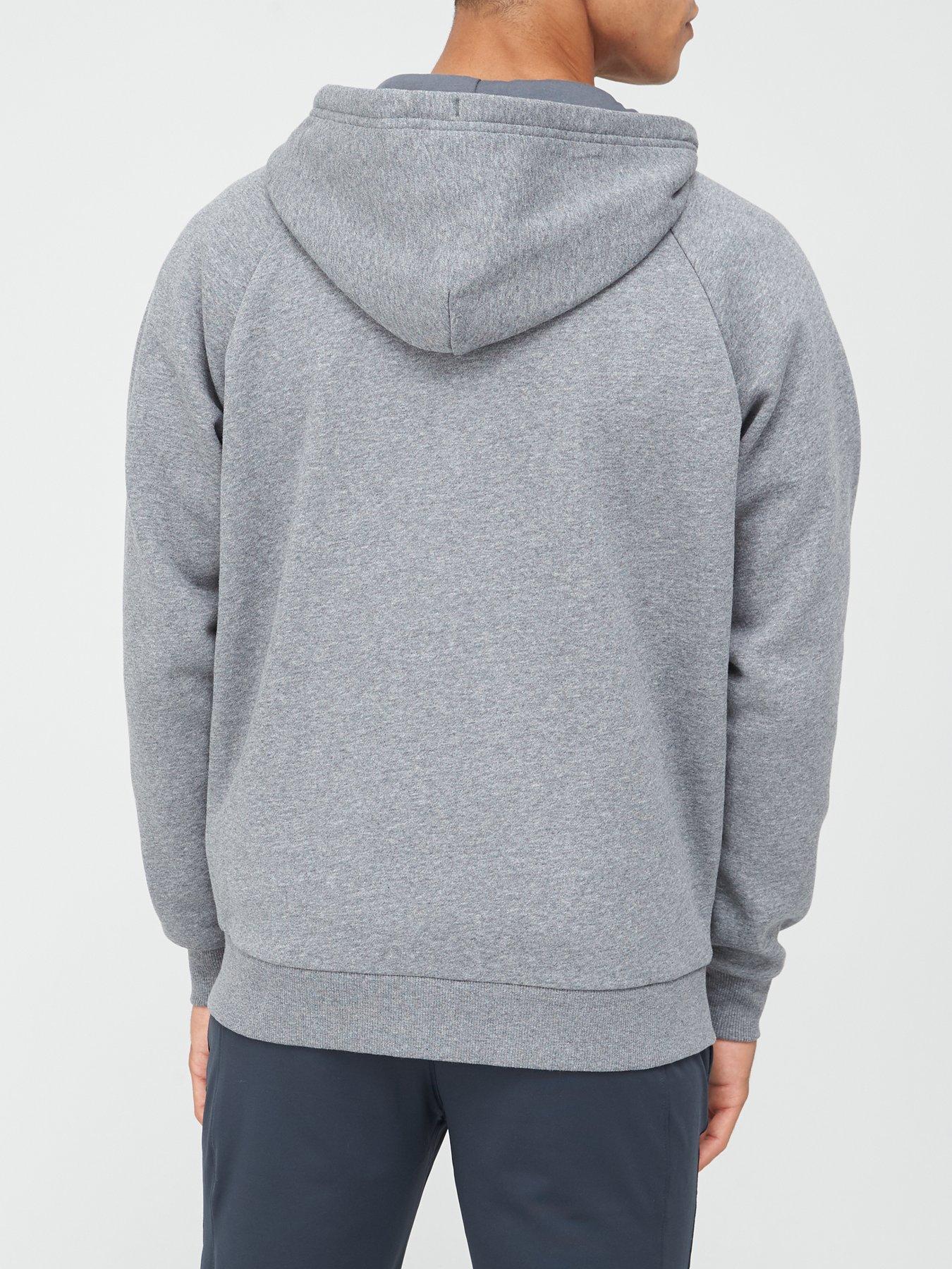 UNDER ARMOUR Training Rival Fleece Full Zip Hoodie - Grey/White