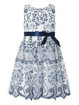 Monsoon Monsoon Girls Maggie Lace Dress - Navy Picture