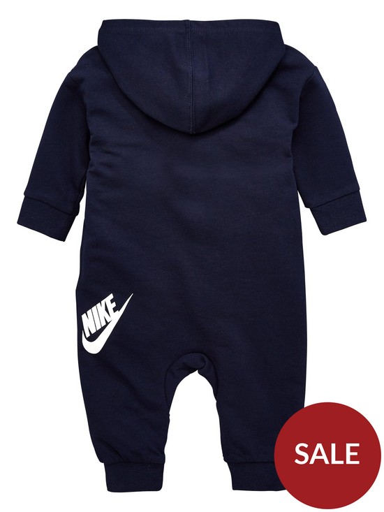 back image of nike-baby-french-terry-coverall-navy