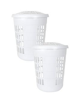 Wham Wham Deluxe Round Laundry Hampers - Set Of 2 Picture