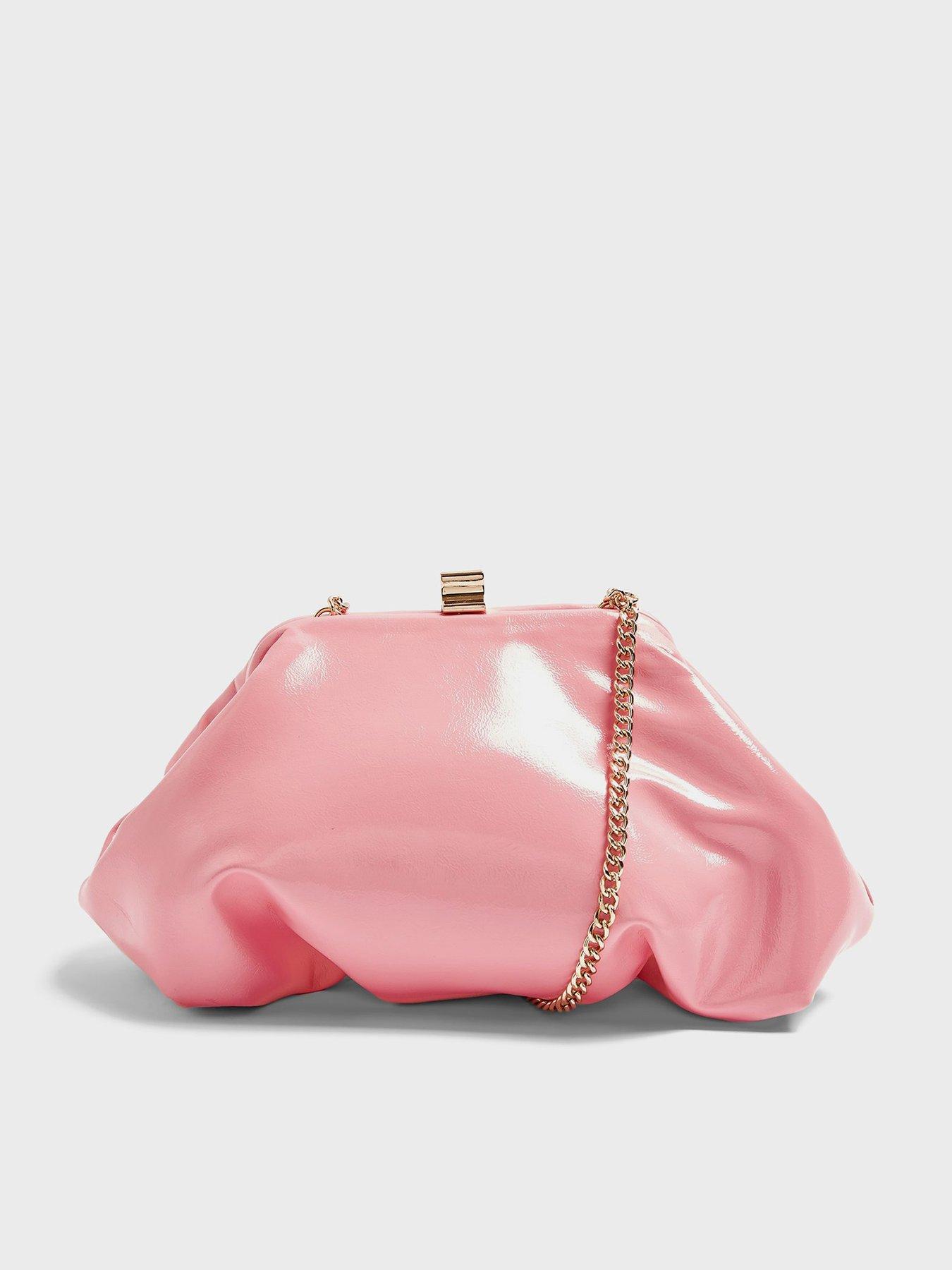 topshop pink clutch bag