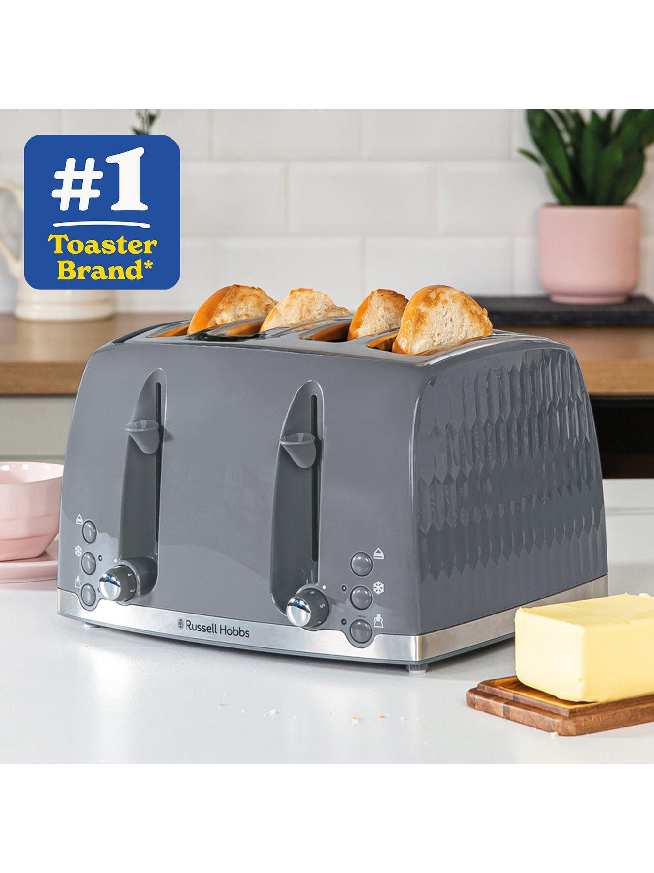 Russell Hobbs 4 Slice Grey Plastic Toaster 26073