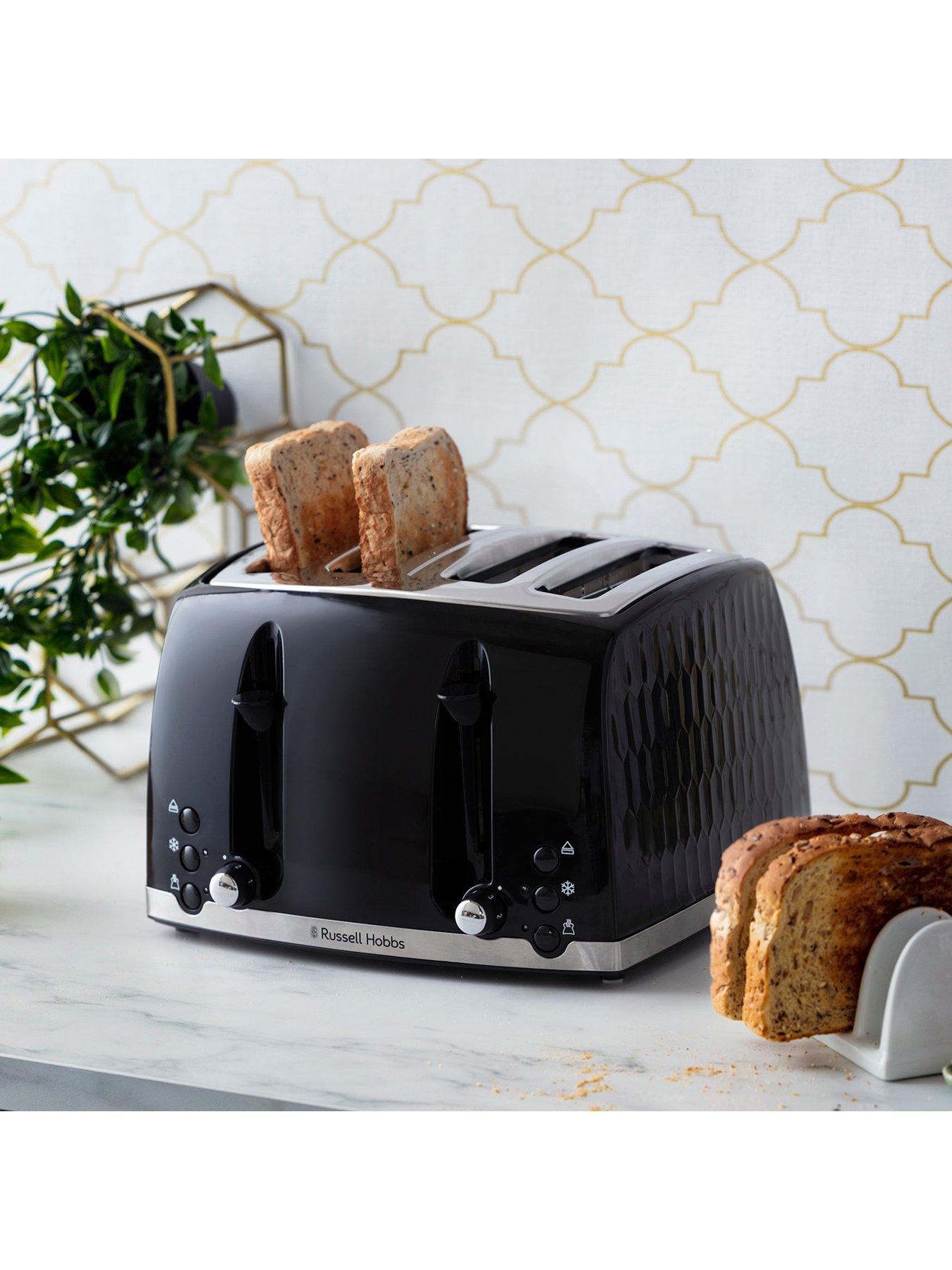 Russell Hobbs 4 Slice Black Plastic Toaster 26071