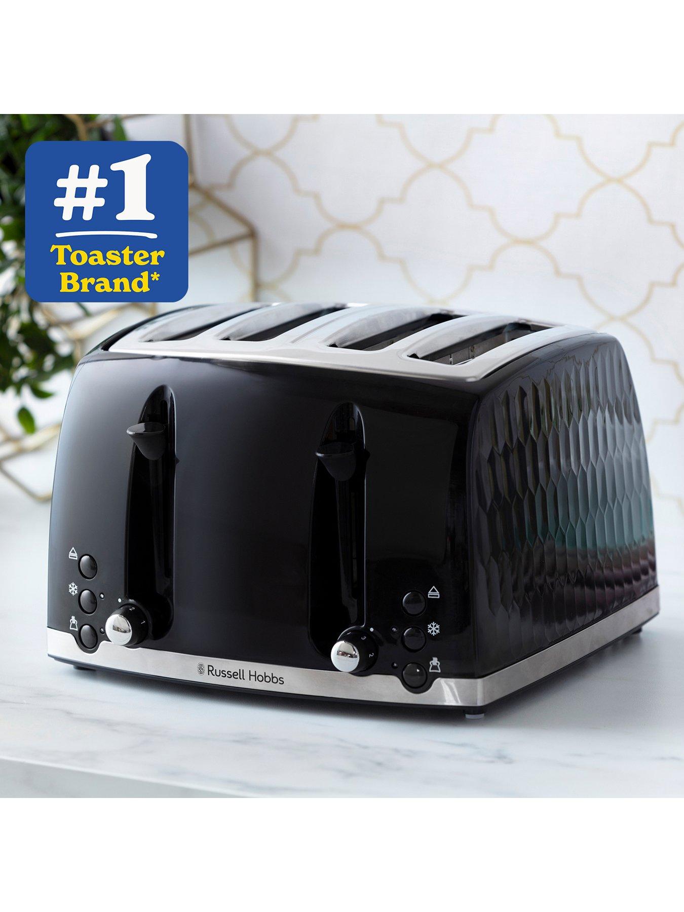 Russell Hobbs 4 Slice Black Plastic Toaster 26071