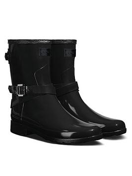 Hunter Hunter Refined Back Short Welly Boots - Black Picture