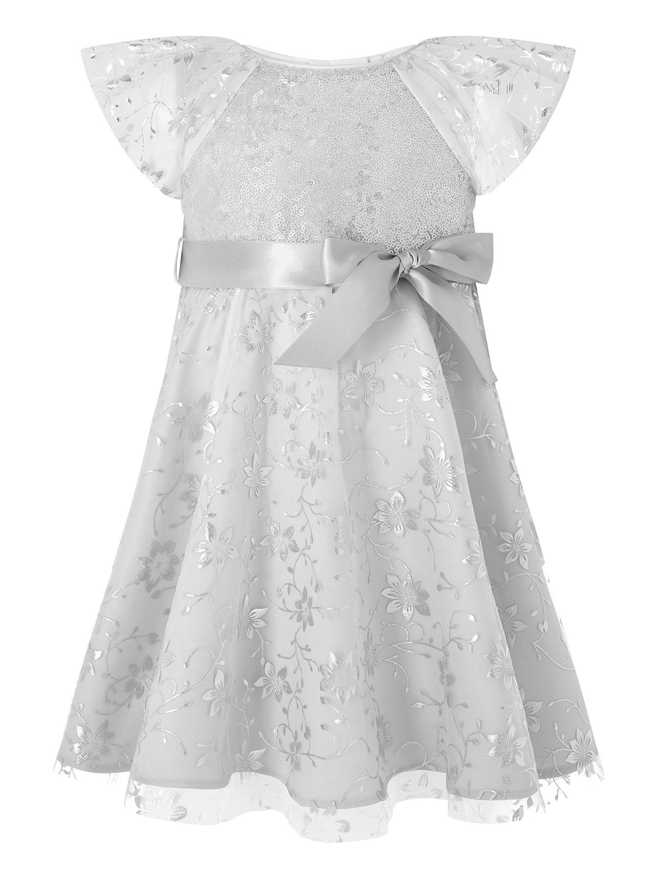 silver baby dress