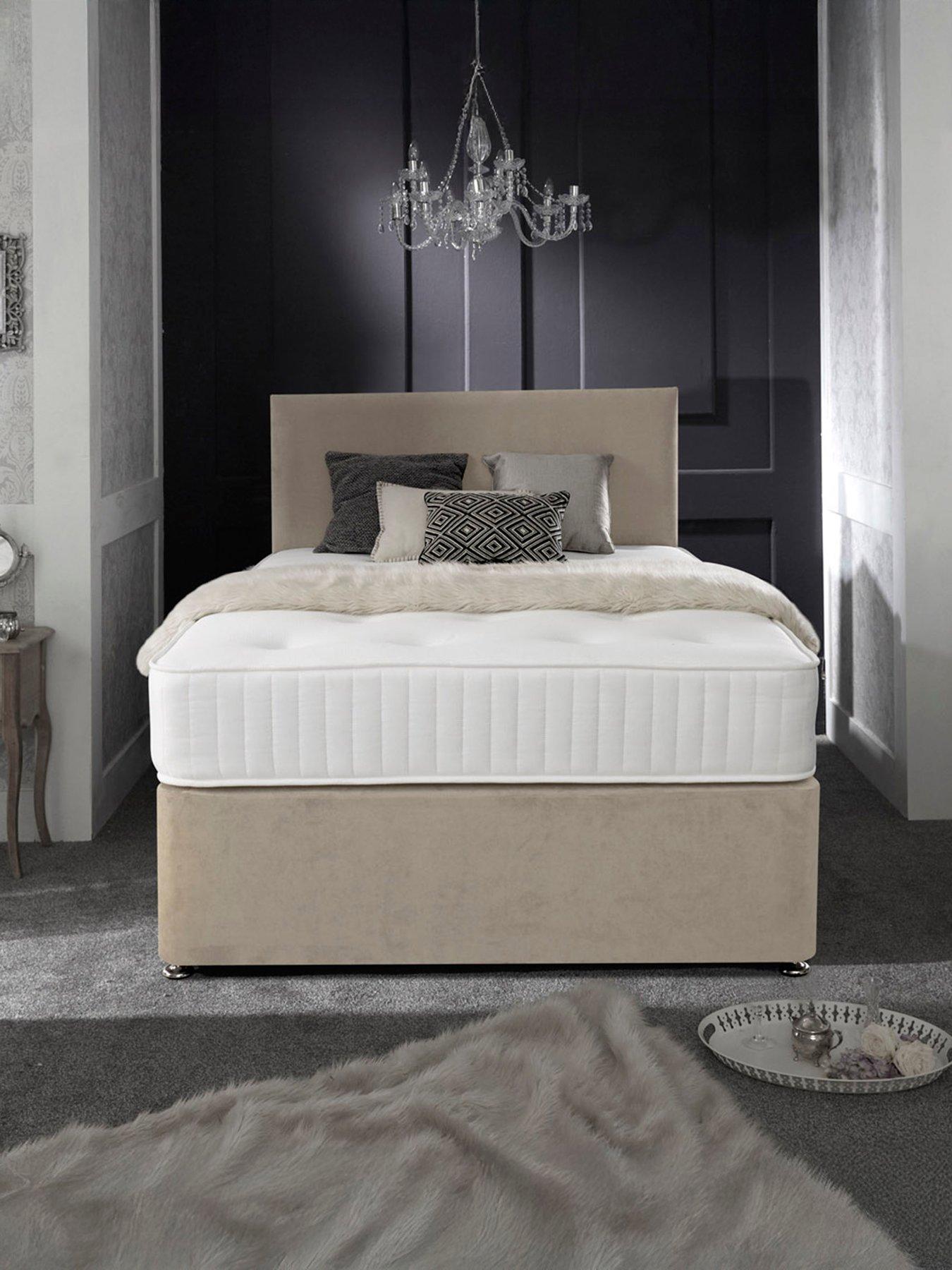 Shire Beds Tivoli Ortho Mattress and Upholstered Divan Base Bed Set (Headboard sold separately) - FSC® Certified