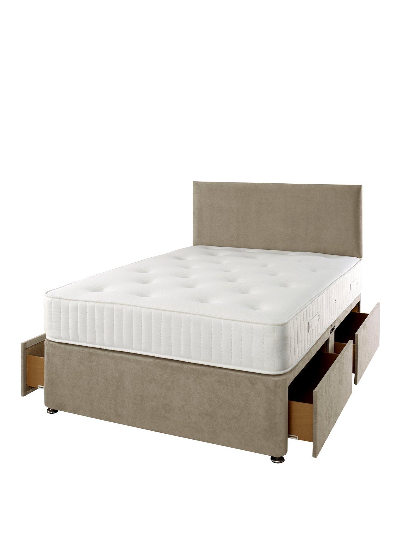 Shire Beds Tivoli Ortho Divan with Storage Options Excludes Headboard