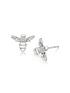  image of beaverbrooks-silver-cubic-zirconia-bumble-bee-stud-earrings
