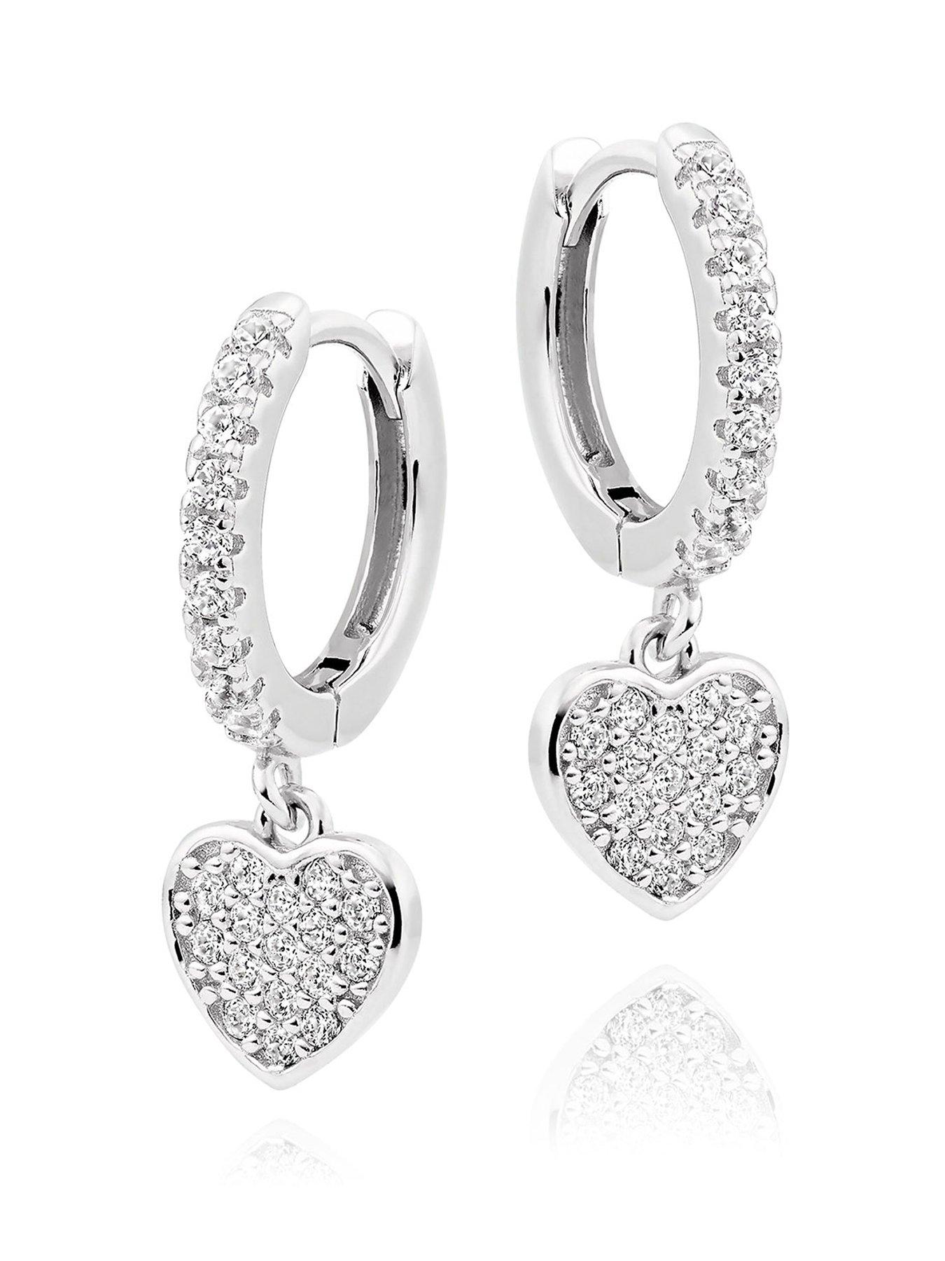 beaverbrooks-silver-cubic-zirconia-heart-charm-hoop-earrings