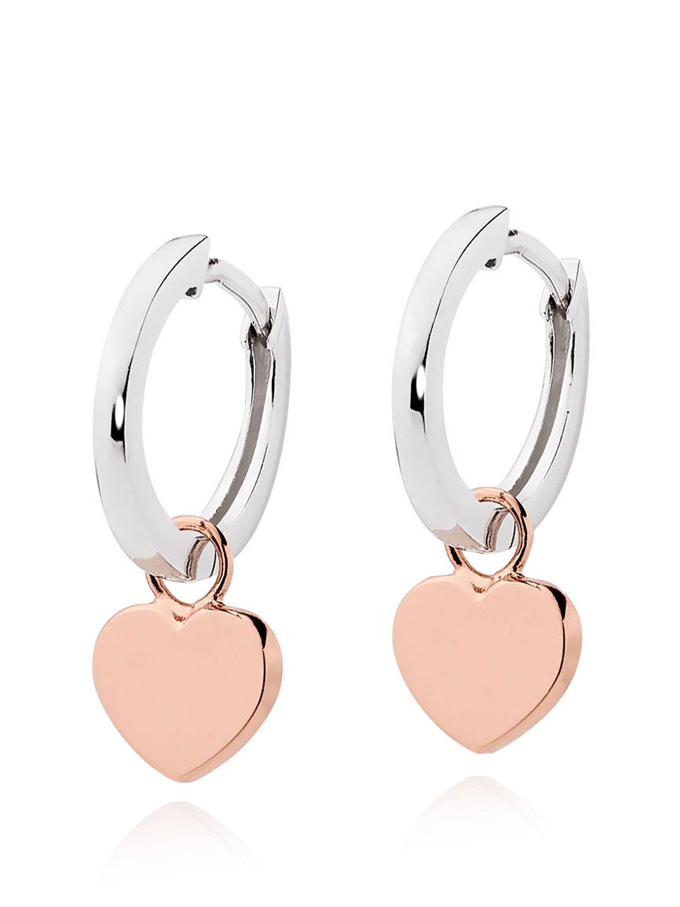 Lipsy heart hoop on sale earrings