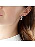  image of beaverbrooks-white-gold-crystal-hoop-earrings