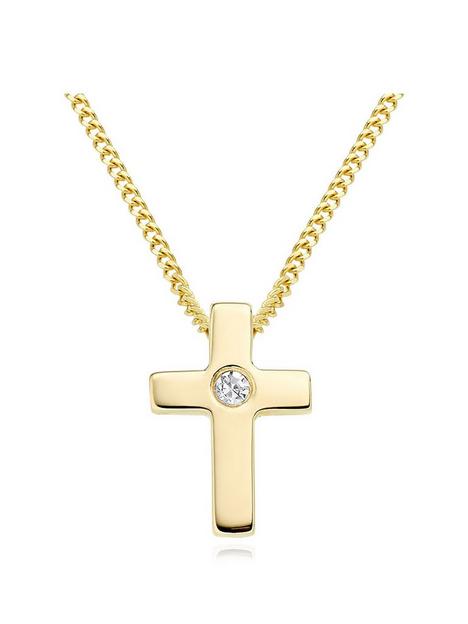 beaverbrooks-mini-b-childrens-9ct-gold-diamond-cross-pendant