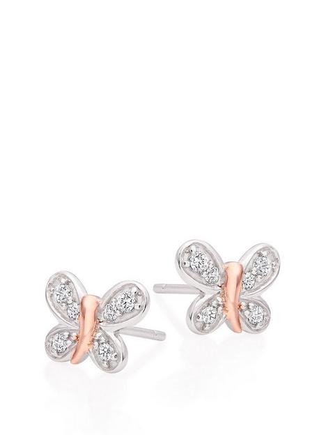 beaverbrooks-mini-b-childrens-silver-and-rose-gold-plated-cubic-zirconia-butterfly-earrings