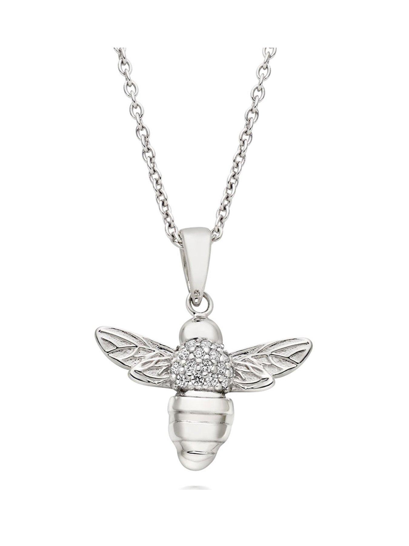 beaverbrooks-silver-cubic-zirconia-bee-pendant
