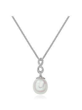Beaverbrooks Beaverbrooks 9Ct White Gold Diamond Freshwater Cultured Pearl  ... Picture