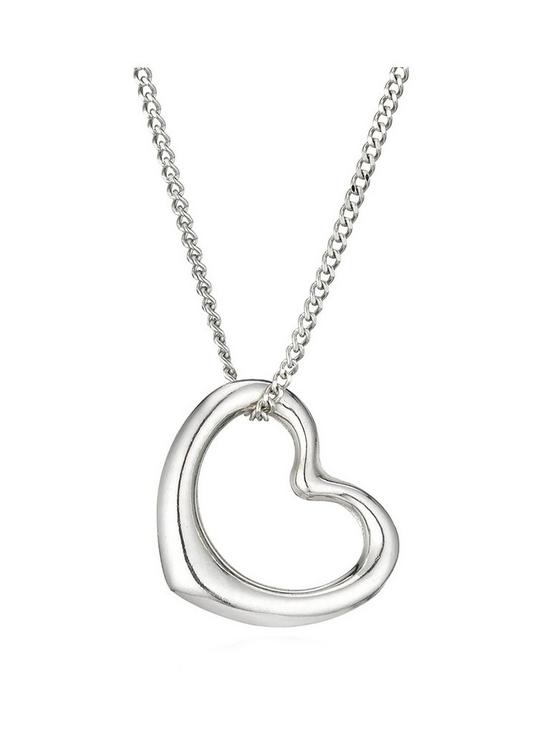 front image of beaverbrooks-9ct-white-gold-heart-pendant