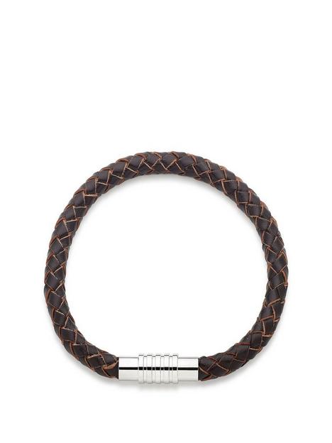 beaverbrooks-leather-mens-bracelet-brown