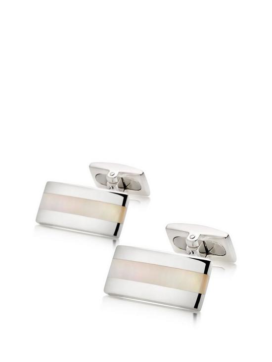 front image of beaverbrooks-silver-and-mother-of-pearl-cufflinks
