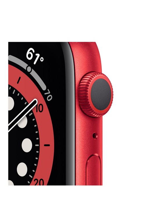 stillFront image of apple-watch-series-6-gps-40mm-productred-aluminium-case-with-productred-sport-band