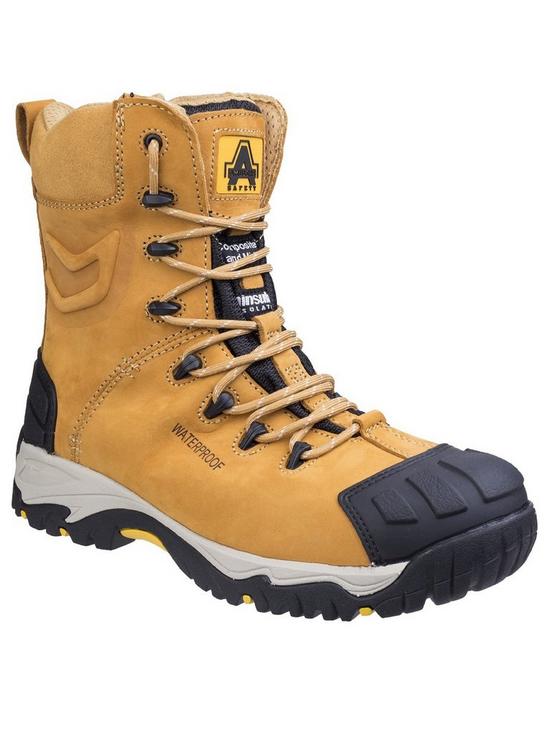 front image of amblers-safety-998-s3-water-proof-boots-honey