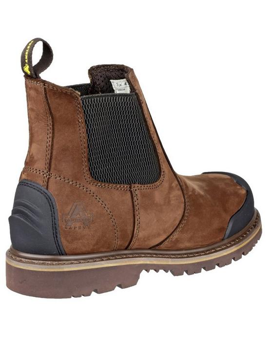 stillFront image of amblers-safety-225-s3-water-proof-boots-brown