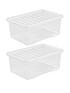  image of wham-set-of-2-clear-plastic-crystal-storage-boxes-ndash-45-litres-each