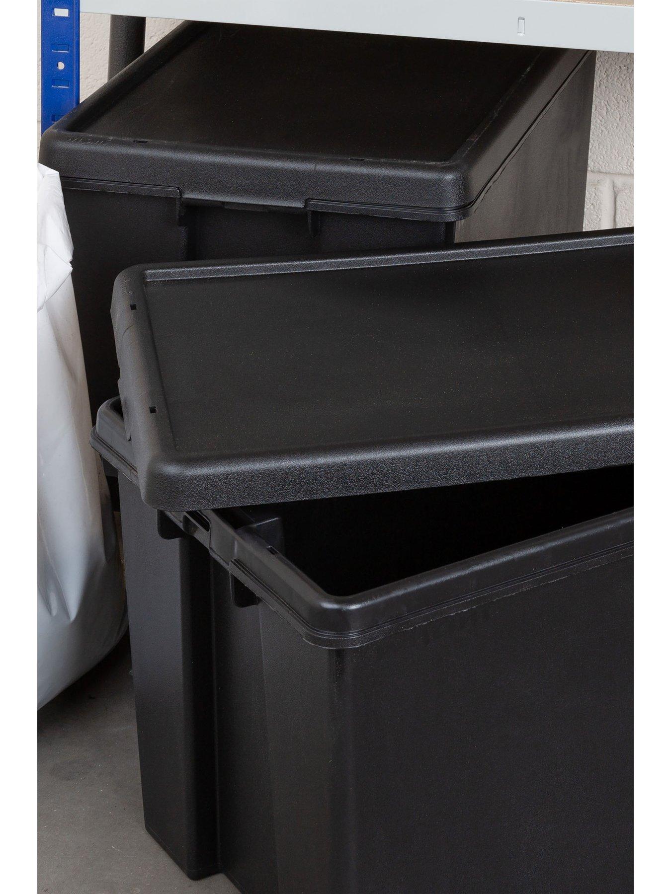 Image 1 of 5 of Wham Set of 2 Heavy Duty&nbsp;Plastic Storage Boxes &ndash; 62 litres each