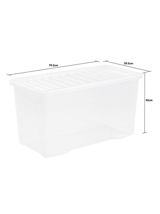 stillFront image of wham-set-of-2-clear-crystal-plastic-storage-boxes