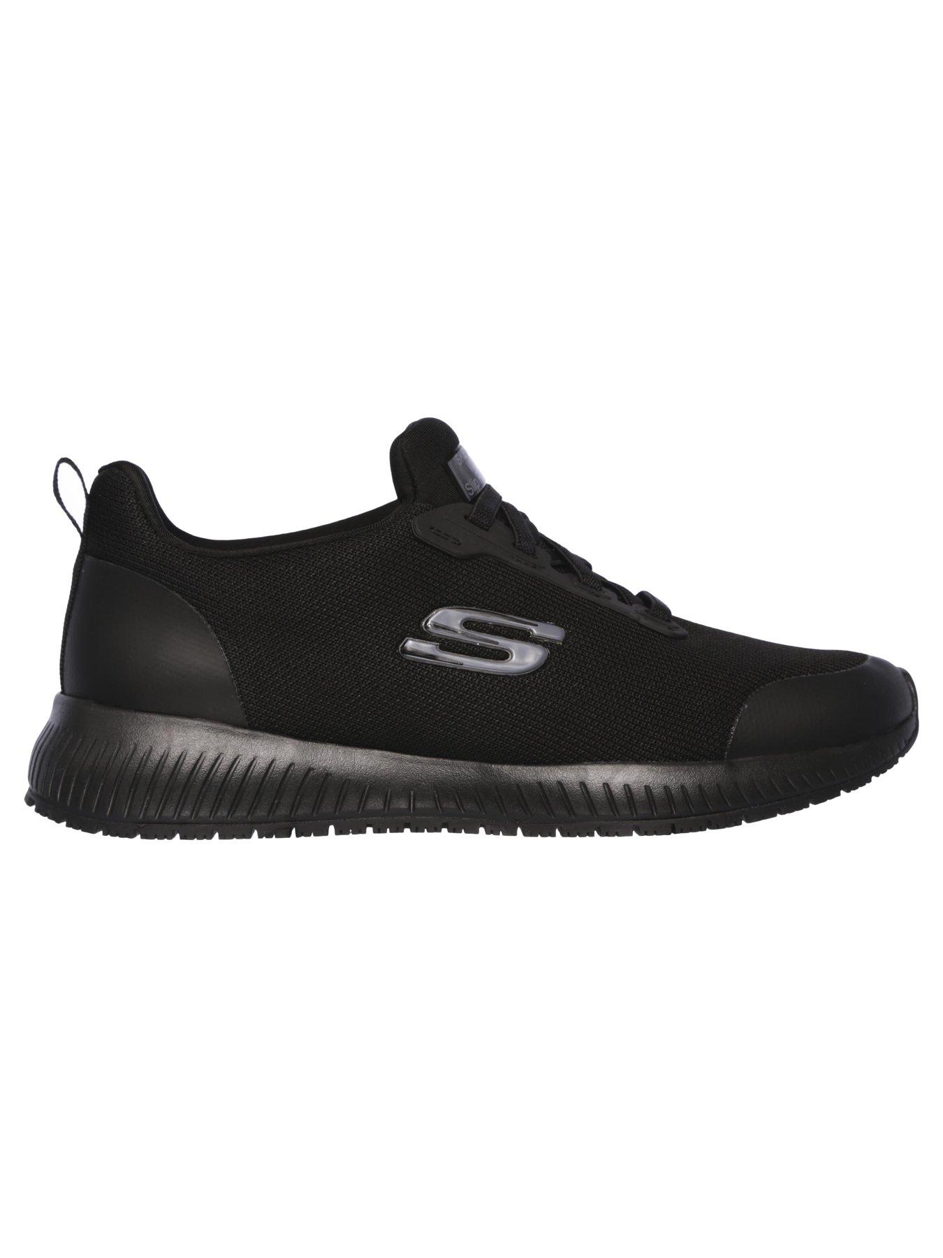  image of skechers-squad-srnbspworkwear-slip-resistant-trainers-black