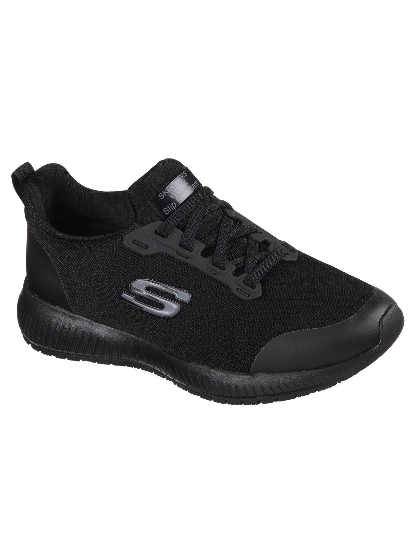 Image 5 of 5 of Skechers Womens Slip Resistant Bungee Lace Slip-On Trainers - Black