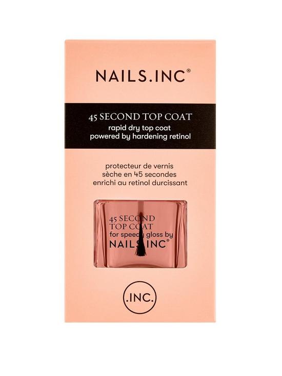 front image of nails-inc-45-second-top-coat-with-retinol