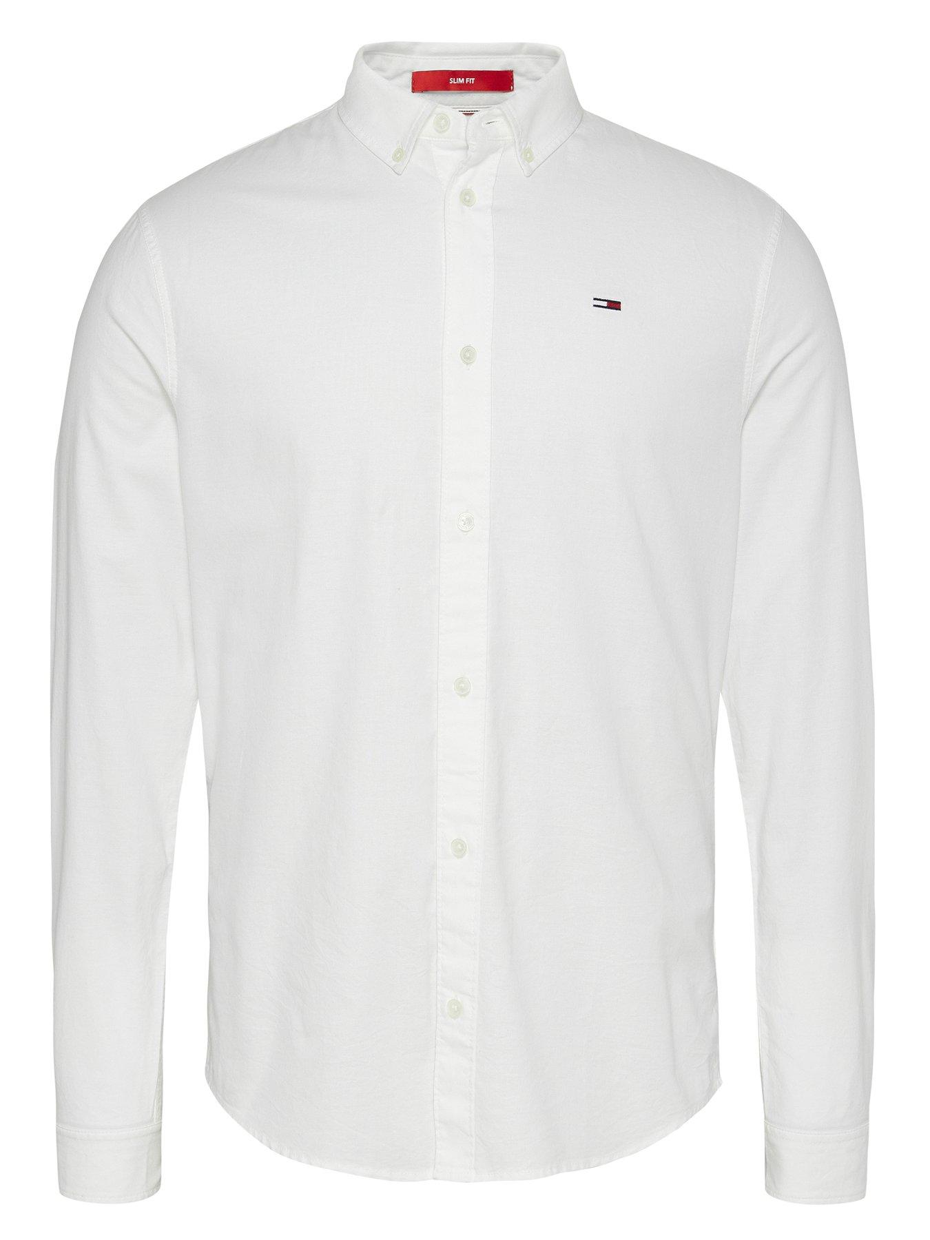 Image 1 of 3 of Tommy Jeans TJM&nbsp;Slim Stretch Fit Oxford Shirt - White