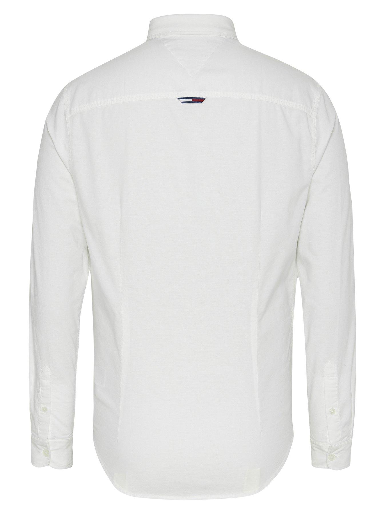 Image 2 of 3 of Tommy Jeans TJM&nbsp;Slim Stretch Fit Oxford Shirt - White