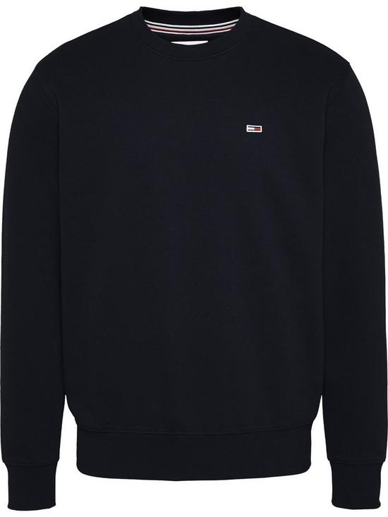 front image of tommy-jeans-regular-fleece-sweatshirt-blacknbsp