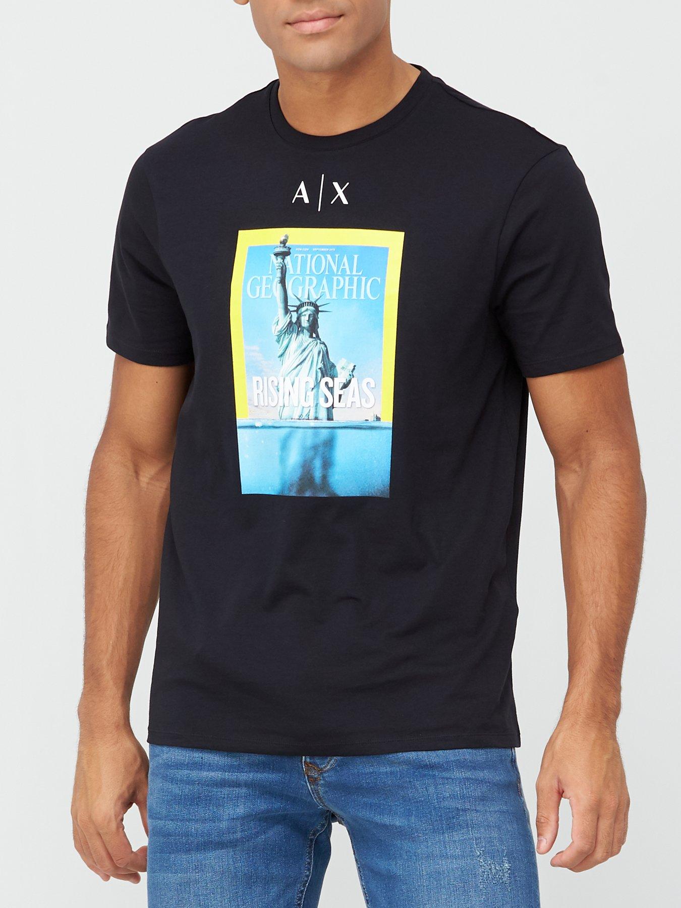 armani exchange shirt black