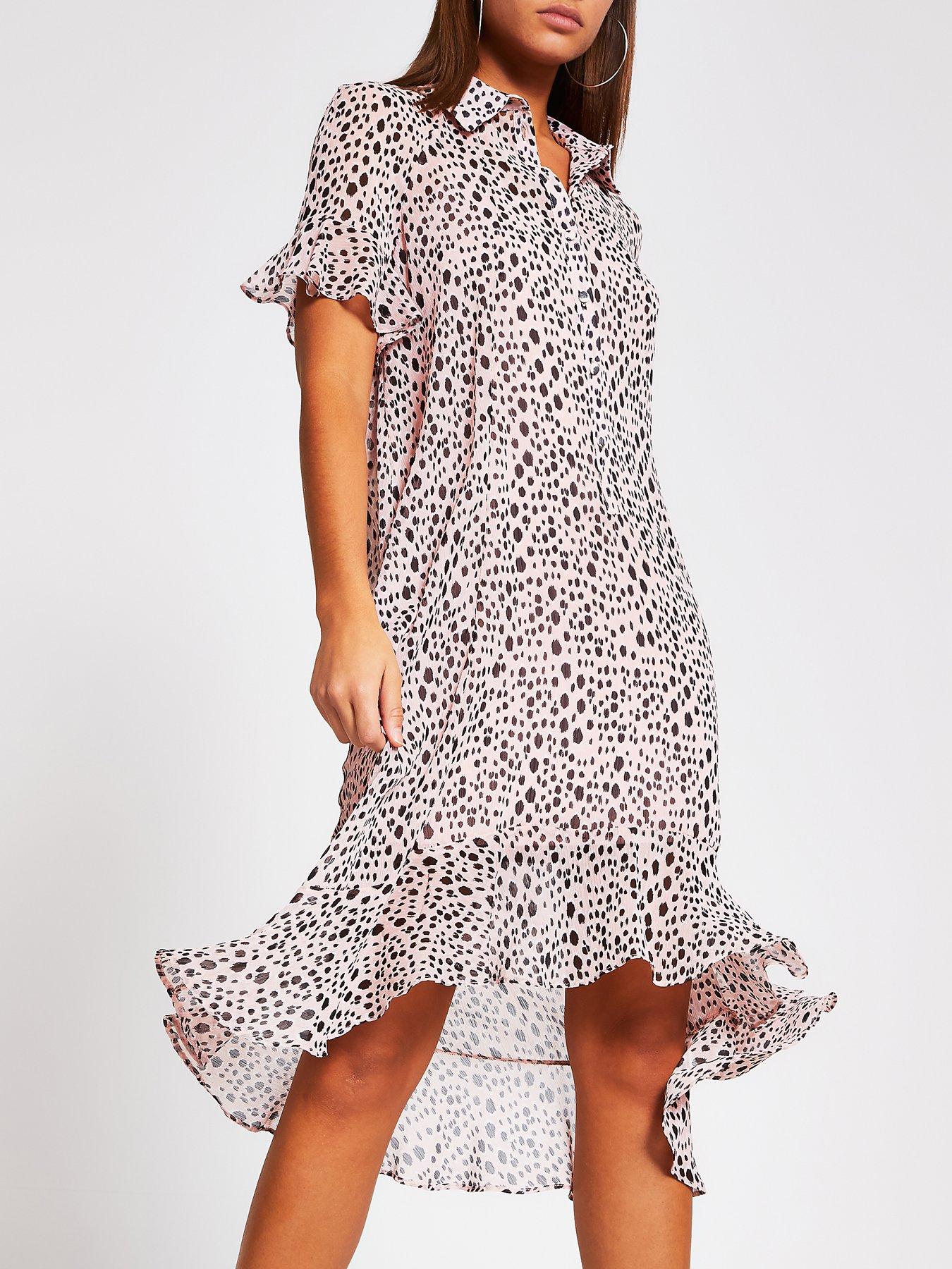 river island pink swing dress