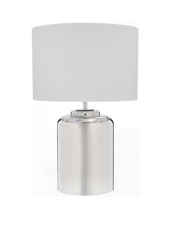 front image of very-home-haven-metallic-glass-table-lamp
