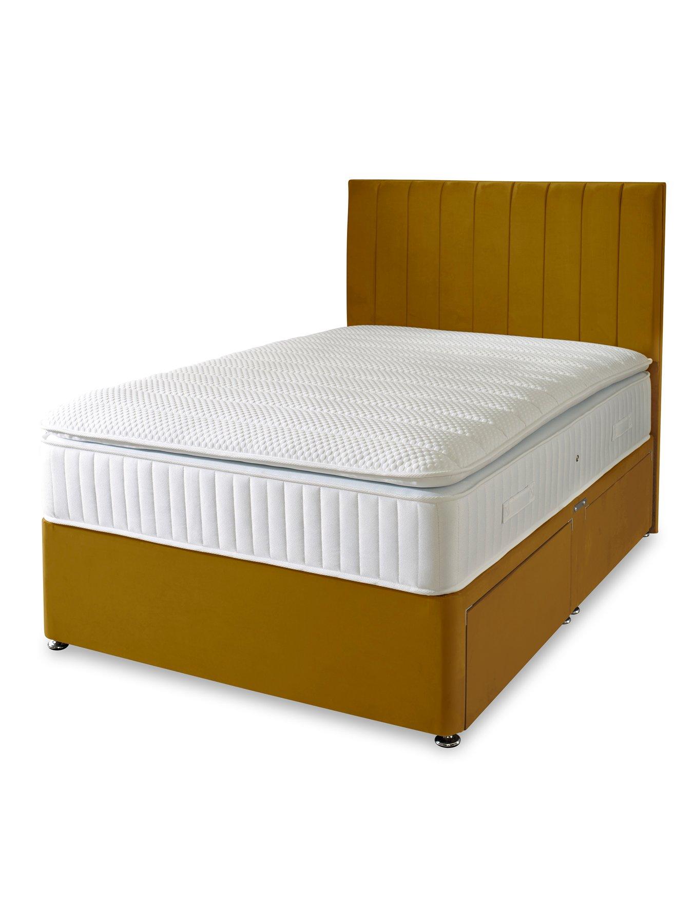  image of shire-beds-liberty-1000-pocket-pillowtop-mattress-and-upholstered-divan-base-bed-set-headboard-sold-separatelynbsp--fscreg-certified