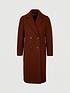  image of michelle-keegan-longline-double-breasted-coat-brown