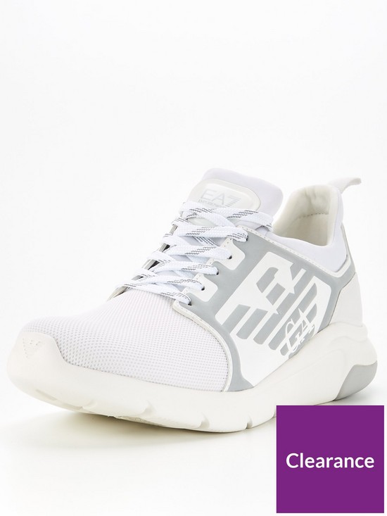 front image of ea7-emporio-armani-a-racer-reflex-runner-trainers-white