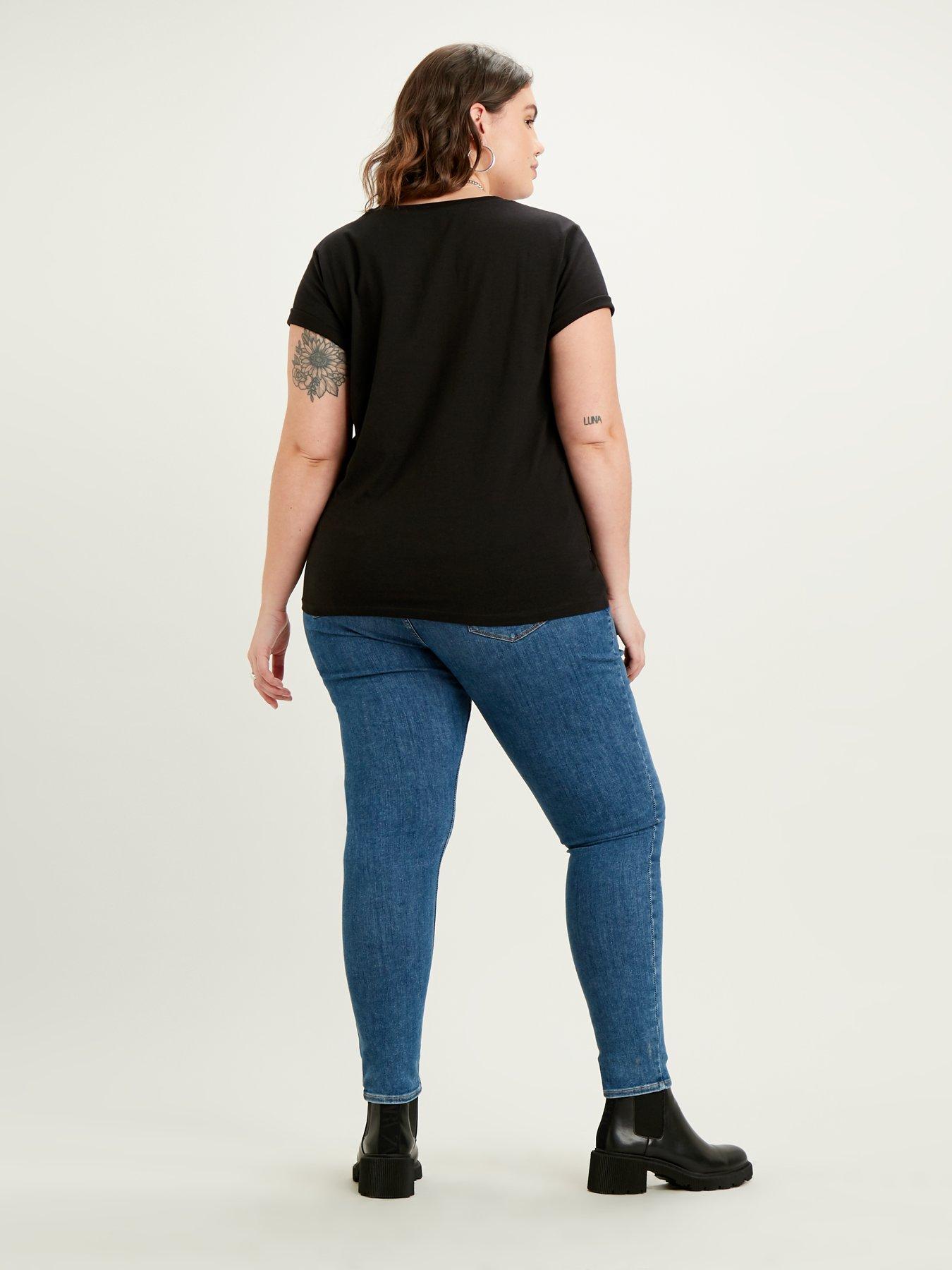  image of levis-plus-perfect-crew-t-shirt-black