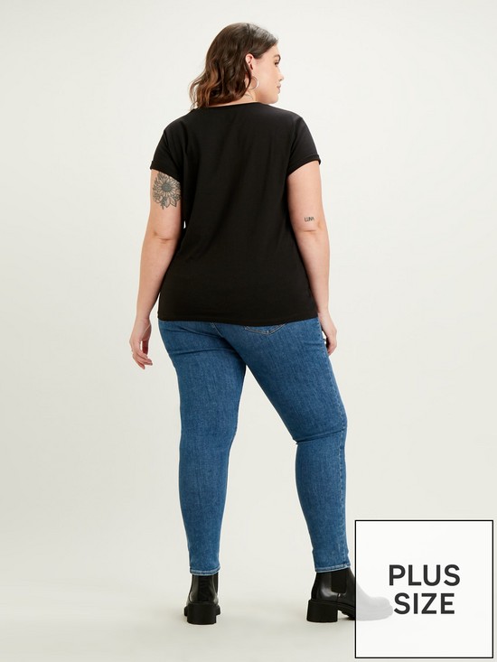 stillFront image of levis-plus-perfect-crew-t-shirt-black