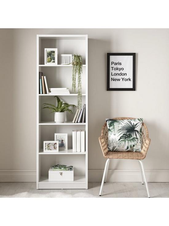stillFront image of home-essentials--nbspmetro-tall-wide-extra-deep-bookcase-white