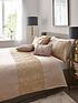  image of zinnia-gold-lace-panel-duvet-cover-set