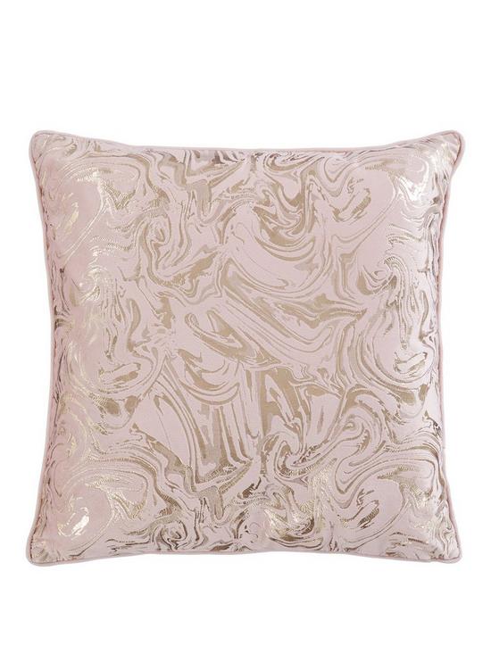front image of alexis-marble-foil-and-velvet-cushion