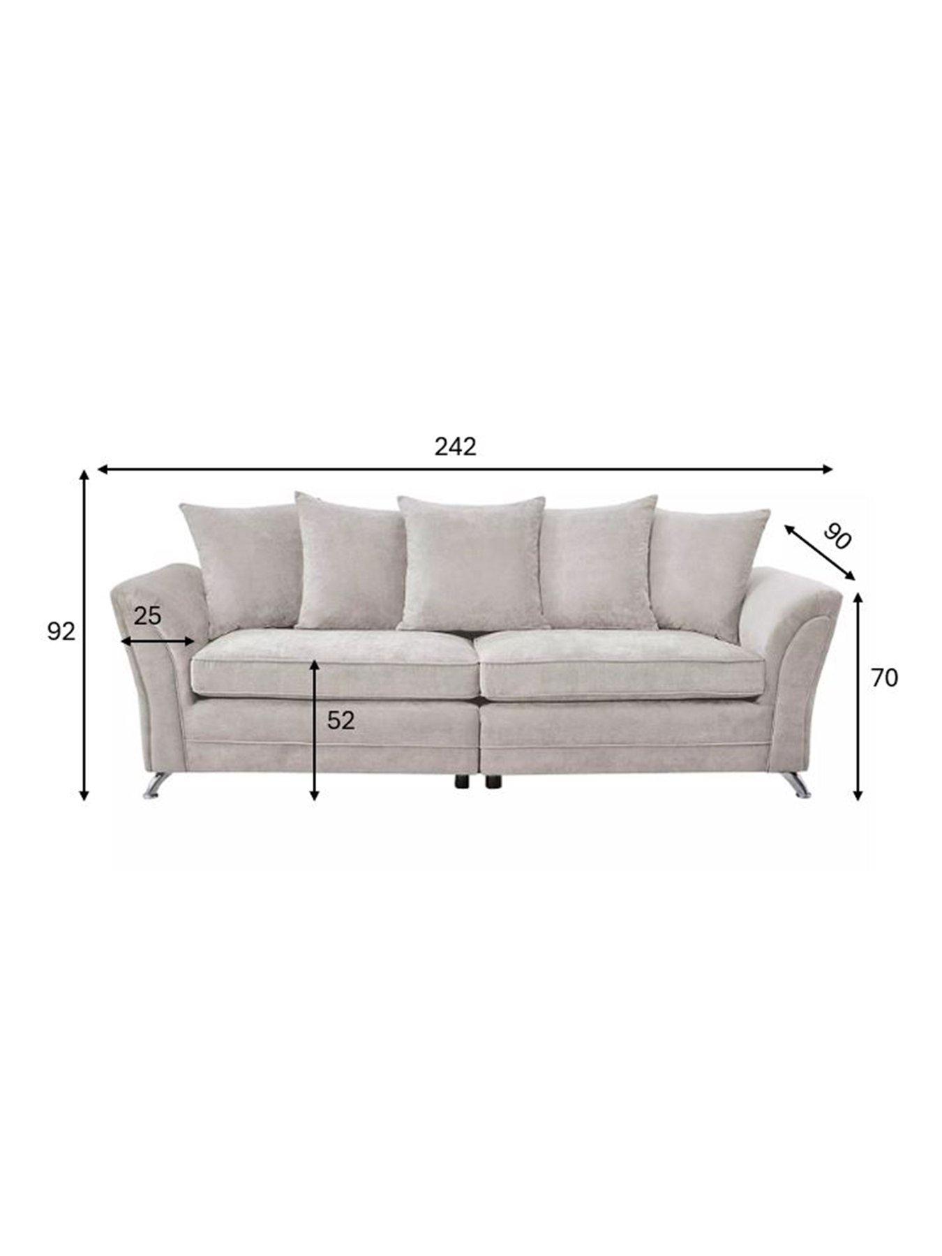 Image 5 of 6 of The Very Collection Dury Fabric 4 Seater Scatter Back Sofa&nbsp;- FSC&reg; Certified