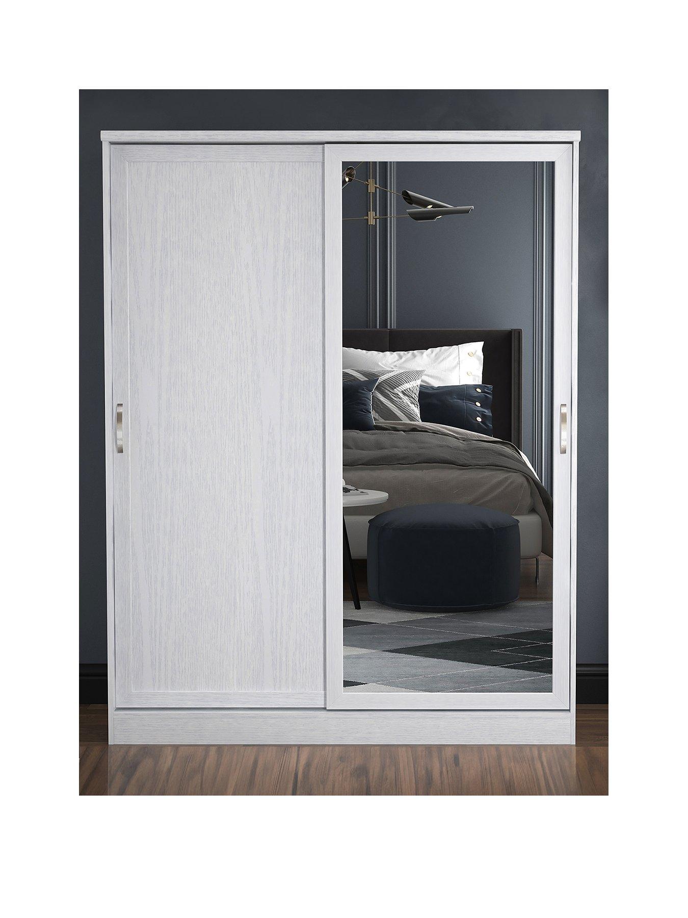 Very Home Camberley 2 Sliding Door Mirrored Wardrobe - White