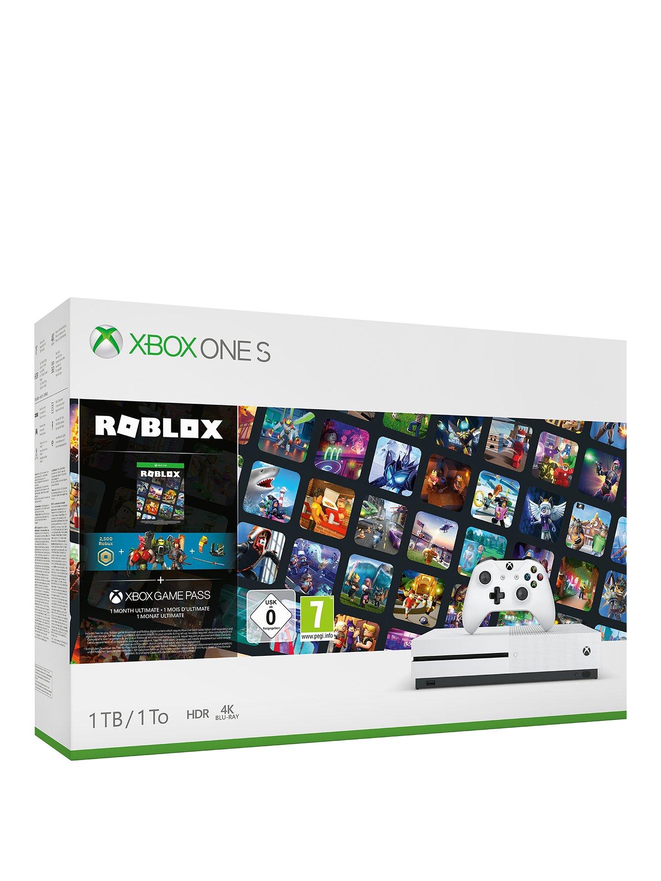 Xbox One S With Roblox Bundle And Optional Extras 1tb Console White Littlewoods Com - how to play roblox on xbox one s without gold